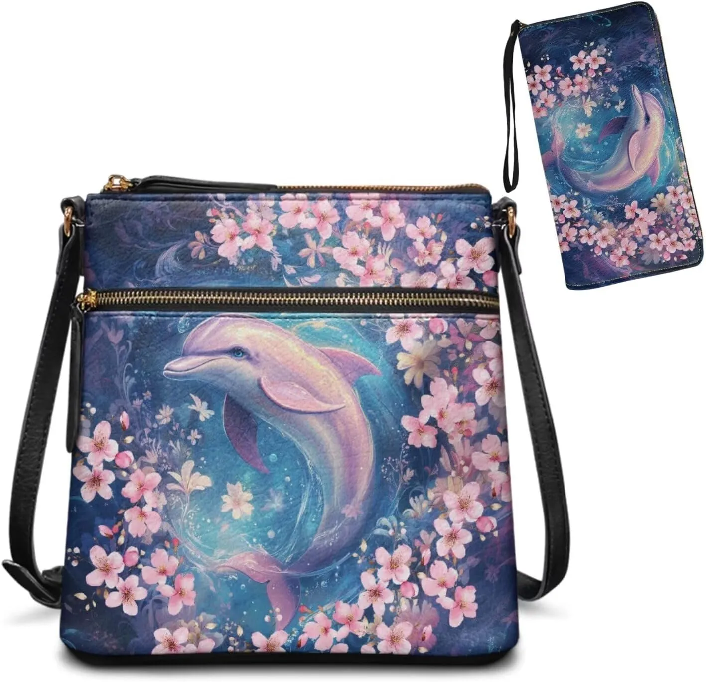 Coldinair St.Patrick's Day PU Leather Hobo Crossbody Bag Purse Ladies Wallet Set Shoulder Bag Hobo Bag Purse