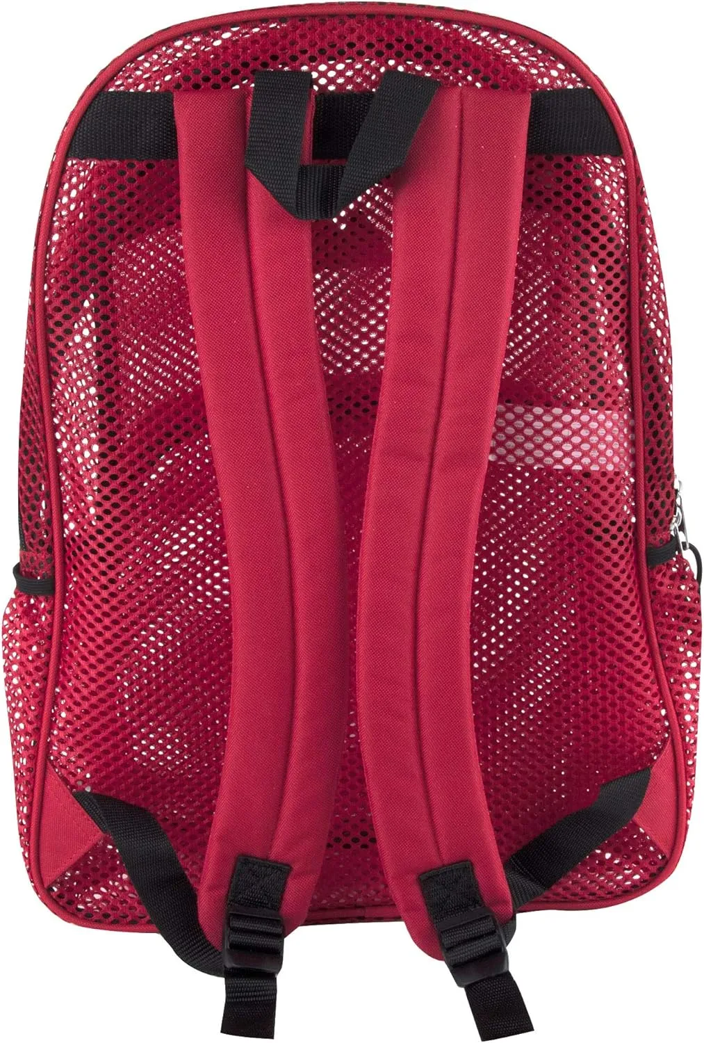 Collapsible Mesh Backpacks for Adults, School, Beach - Backpack with Reflective Strip and Wire Frame for Support (Red) Large