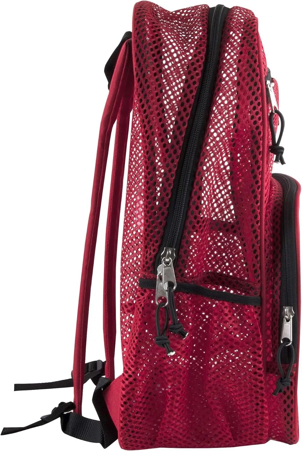 Collapsible Mesh Backpacks for Adults, School, Beach - Backpack with Reflective Strip and Wire Frame for Support (Red) Large