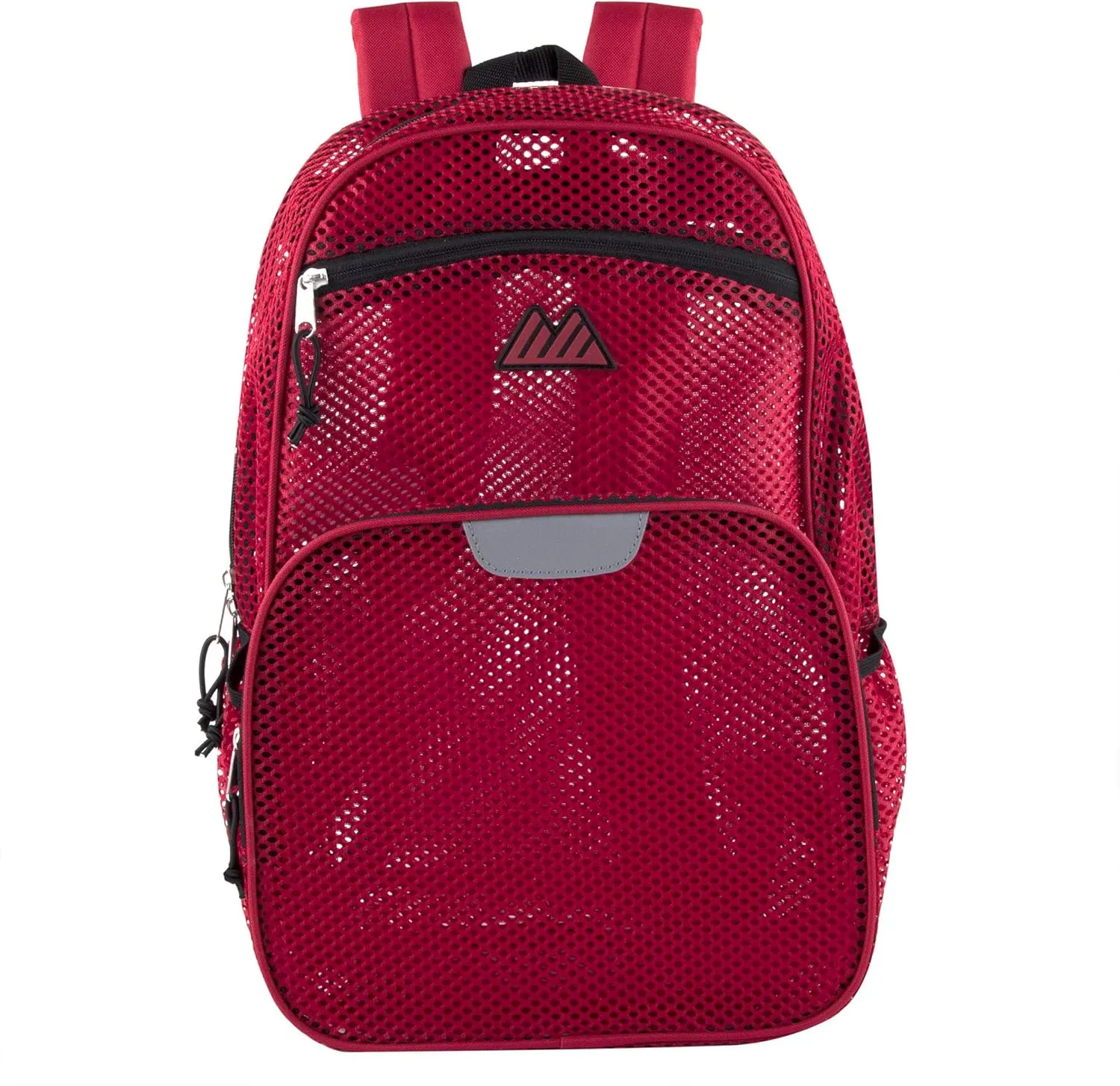 Collapsible Mesh Backpacks for Adults, School, Beach - Backpack with Reflective Strip and Wire Frame for Support (Red) Large