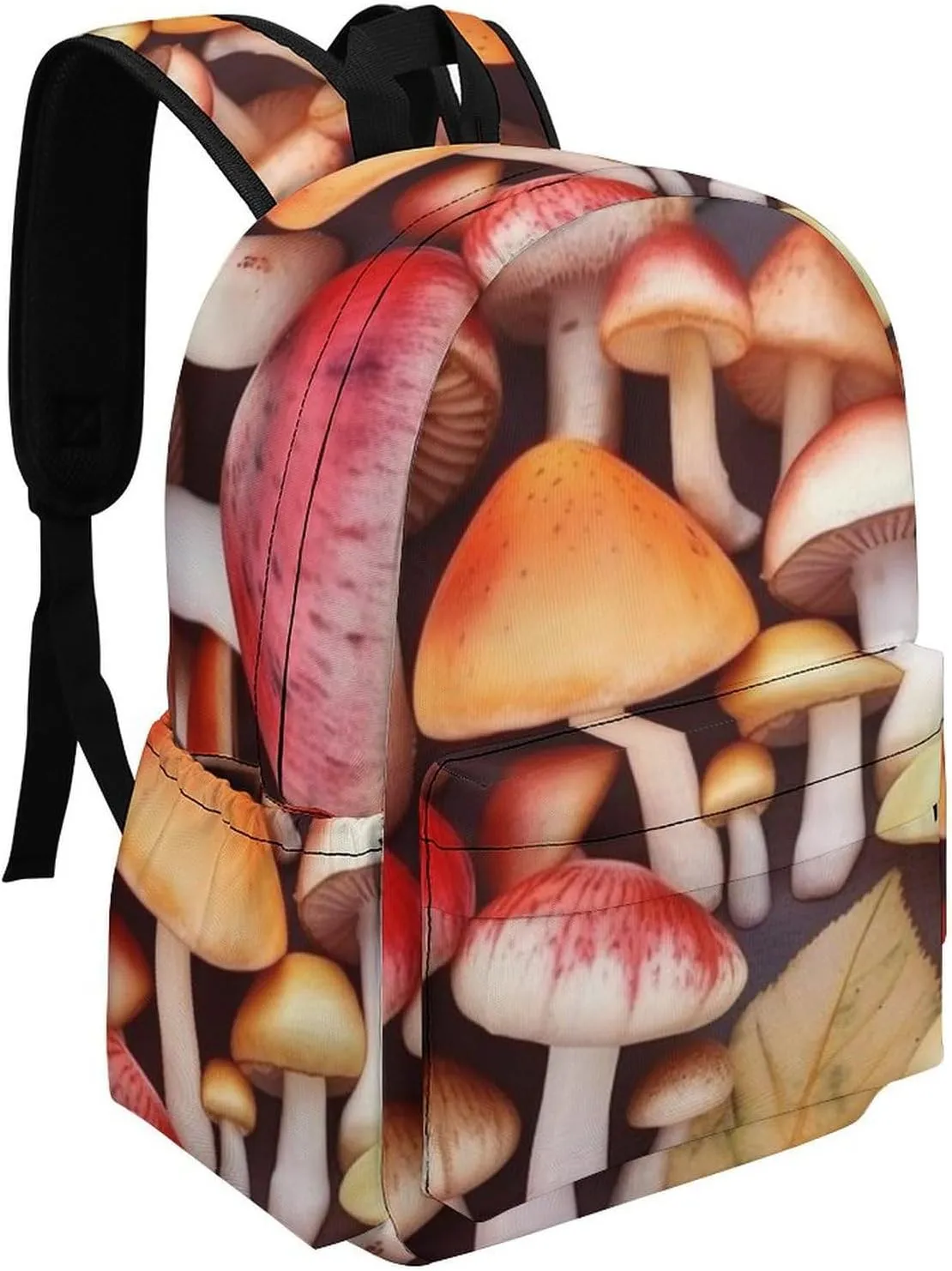Colored Mushrooms Print Laptop Backpacks Casual Shoulder Bag Travel Daypack Fashion for Men Women