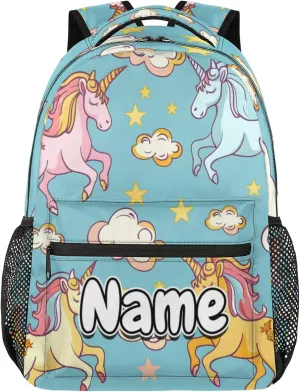 Colorful Unicorn Cloud Large Backpack Fashion Travel Backpacks for Business Women Men Casual Laptop Bag Waterproof Lightweight Shoulder Bags 16in