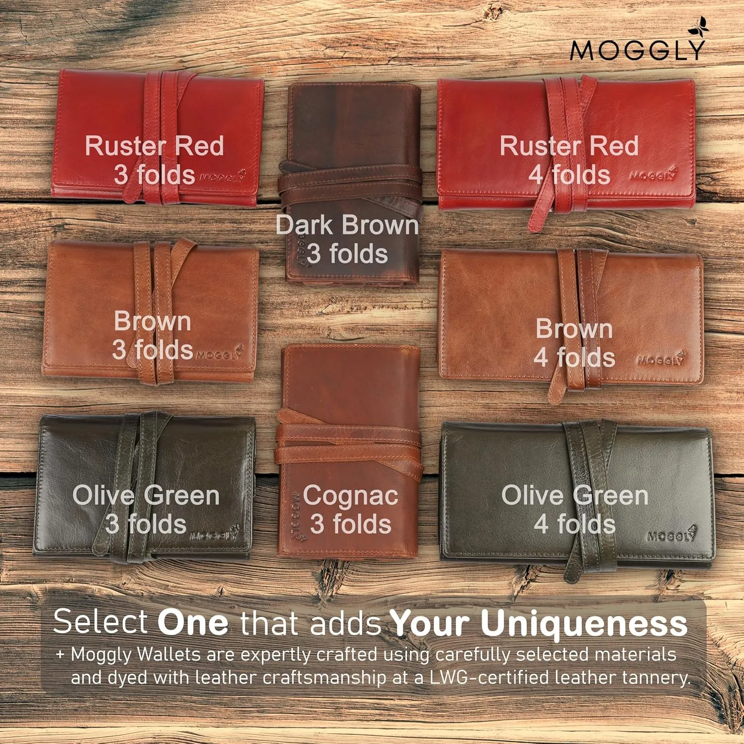 Compact Foldable Travel Jewelry Case - Genuine Cowhide Leather, Tangle-Free Slots for Necklace, Earring, Ring - Wallet-Sized Holder for Jewelry & Accessories