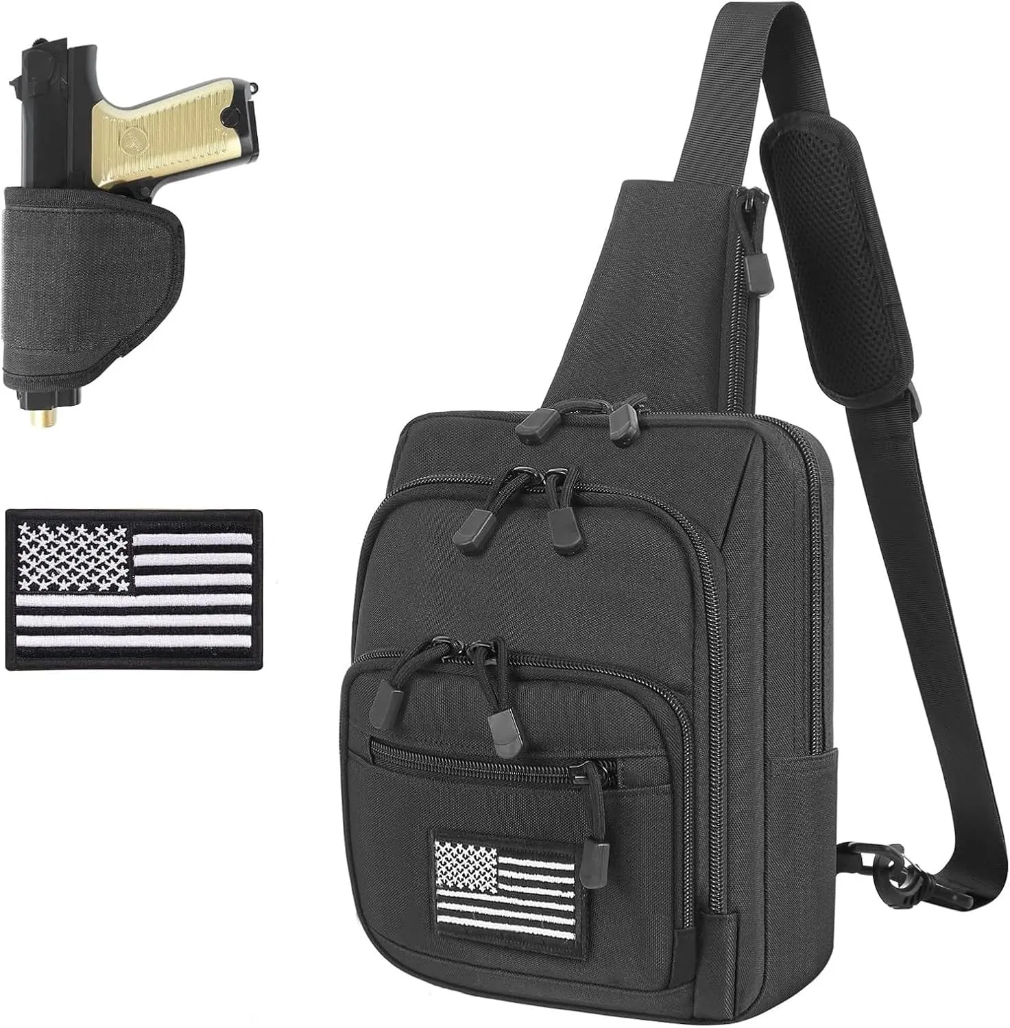 Concealed Carry Bag - Adjustable EDC Sling Bag for Outdoor Sports and Travel - Range, Camping, Hiking, Cycling