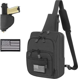Concealed Carry Bag - Adjustable EDC Sling Bag for Outdoor Sports and Travel - Range, Camping, Hiking, Cycling