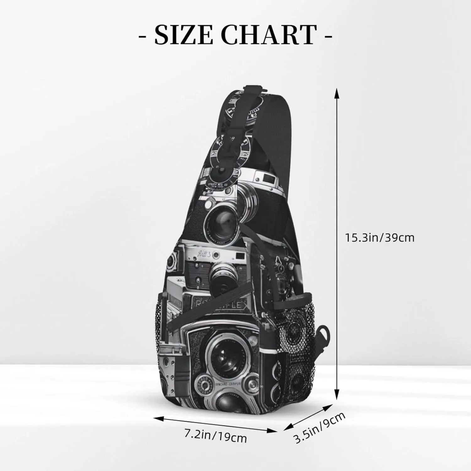 Cool Camera Collection Unisex Casual Diagonal Chest Bag,Multipurpose Crossbody Shoulder Bag Travel Hiking Daypack