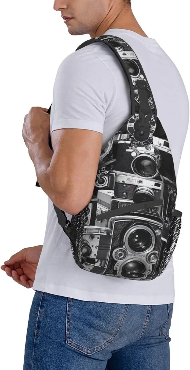 Cool Camera Collection Unisex Casual Diagonal Chest Bag,Multipurpose Crossbody Shoulder Bag Travel Hiking Daypack