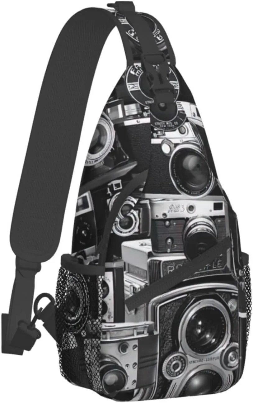 Cool Camera Collection Unisex Casual Diagonal Chest Bag,Multipurpose Crossbody Shoulder Bag Travel Hiking Daypack