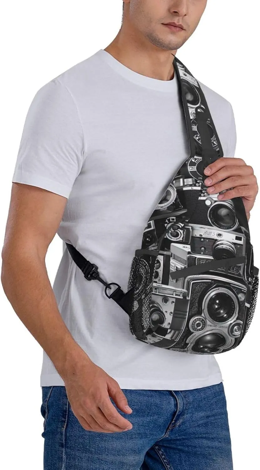 Cool Camera Collection Unisex Casual Diagonal Chest Bag,Multipurpose Crossbody Shoulder Bag Travel Hiking Daypack