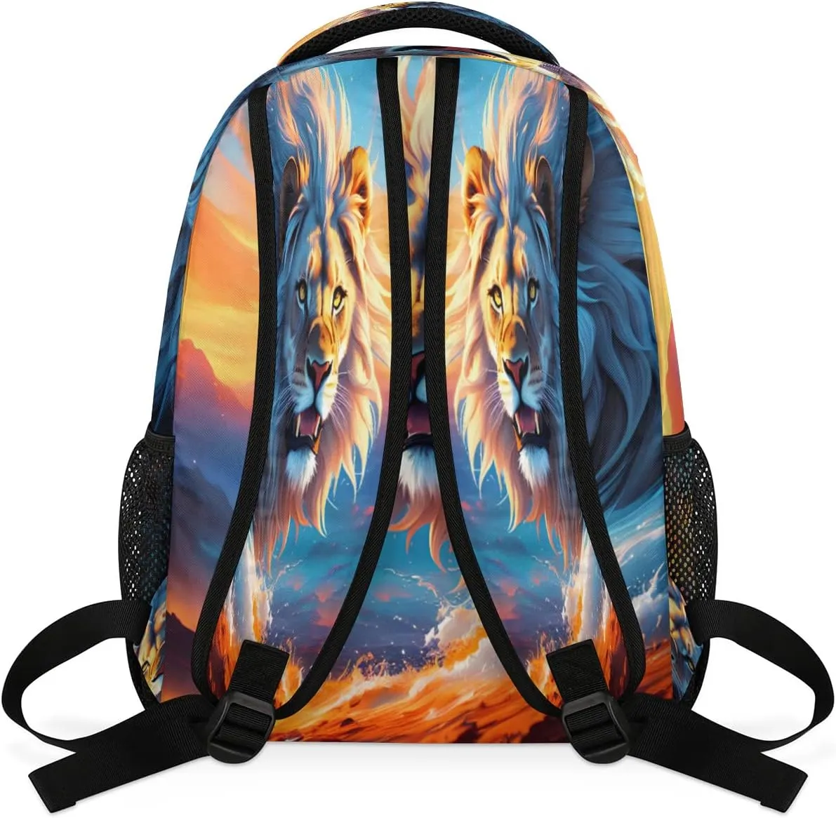Cool Lion Backpack for Girls Boys Kids Galaxy Abstract 16inch Laptop Backpacks Lightweight Waterproof School Bookbag Travel Daypack Computer College Bag Gym Rucksack for Work School Women Men