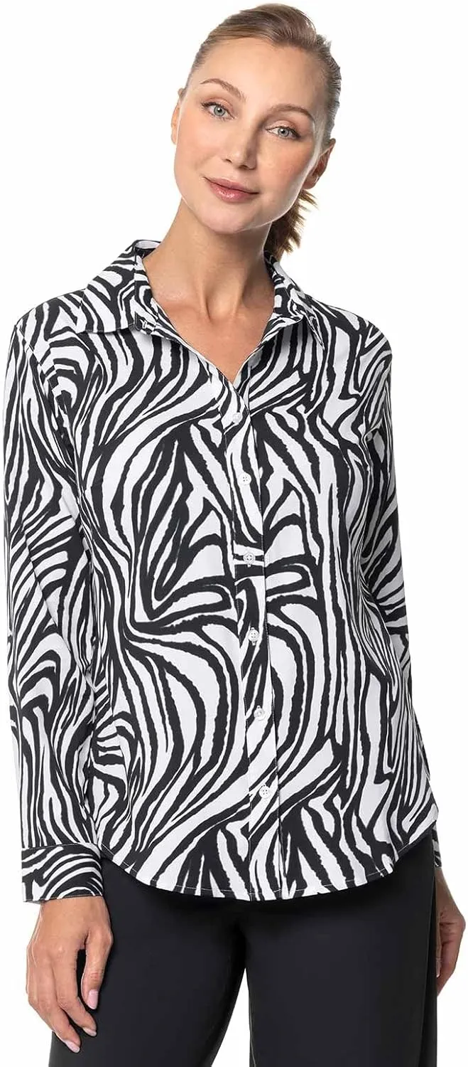 Coolibar UPF 50  Women's Rhodes Shirt - Sun Protective