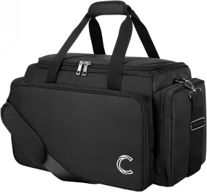CORE V2 Barber Bag with Durable Zippers/Large Organizer Travel Tote with Adjustable Dividers and Removable Shoulder Strap, Black 16" X 9" X 10.5" (Bag Only)