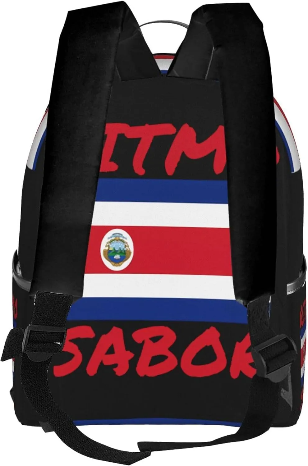 Costa Rica Flag Costa Rican Flags Casual Backpacks Laptop Backpack Carry-on Daypack Sports Travel Rucksack Lightweight Working Bag for Outdoor Hiking Cycling Walking