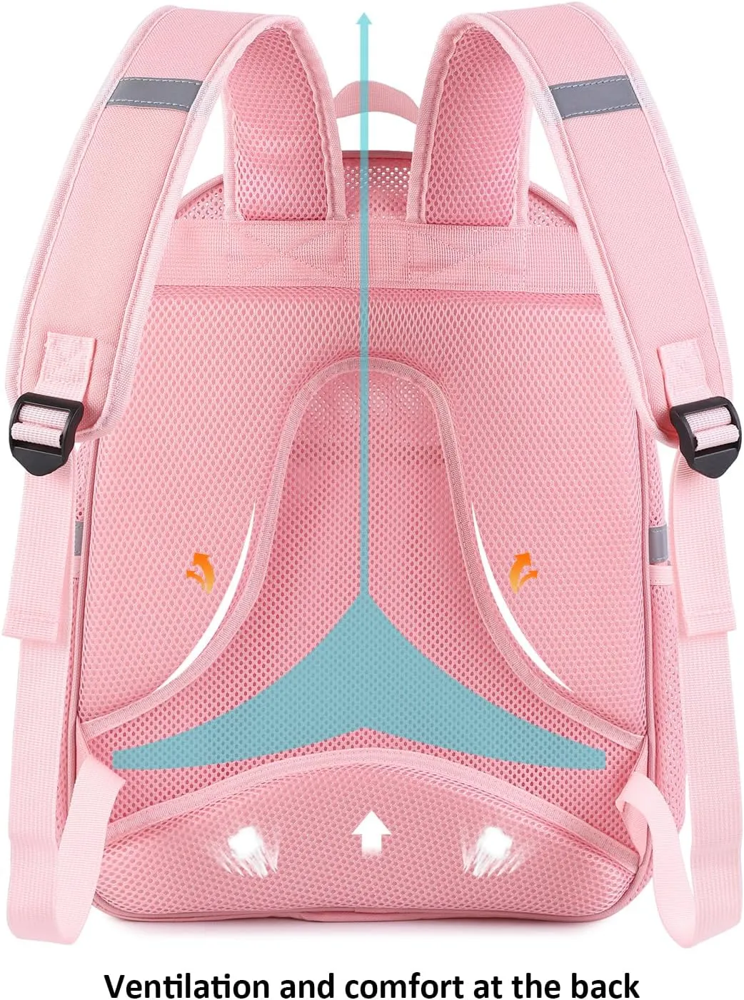COVAX Mesh Backpack for Adults, Mesh School Bookbag Girls Boys, Semi-transparent net Back Pack for Gym, Work, Sports, Travel (Pink)