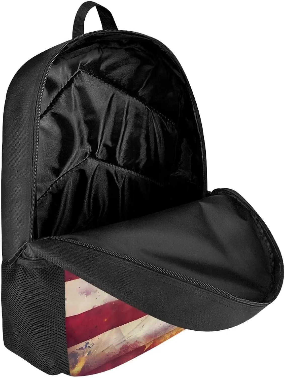 Cozeyat Shoulder Bag for School,Travel,Softy Backpacks School Bags for Teenagers,Stylish Daily Satchels,Breath Book Bag,Flag Fire Football Print