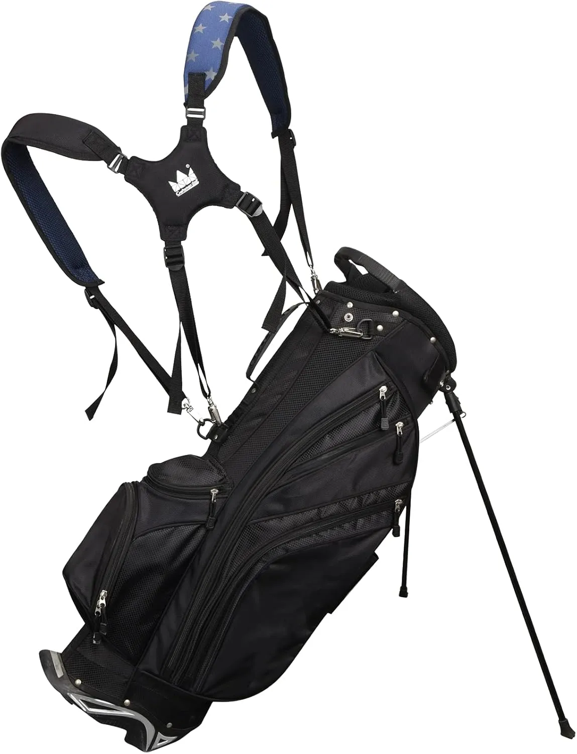 Craftsman Golf Adjustable Waterproof Star Black Blue Golf Bag Backpack Straps Replacement Also for Custom Order with Your Name Stitched