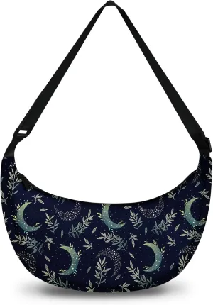 Crescent Bag Casual Crossbody Bags for Women Shoulder Purse Lightweight with Adjustable Strap for Travel Hiking Workout