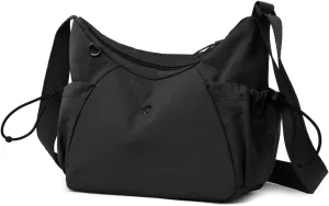 Crescent Crossbody Bags for Women,Nylon Slouchy Sling Hobo Bag Water Repellent Shoulder Handbag Cross body Purse