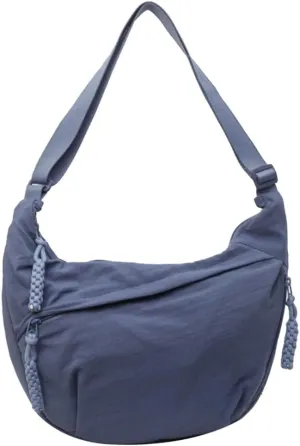 Crescent Shoulder Bag for Women Men Nylon Corduroy Hobo Bag Crossbody Bag Slouchy Sling Bag Dumpling Bag Purse Multi-Pocket
