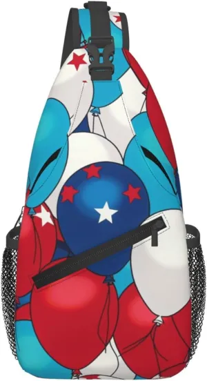 Cross Chest Bag Sling Backpack Balloon Pattern Sling Bag Crossbody Shoulder Bag Travel Hiking Daypack