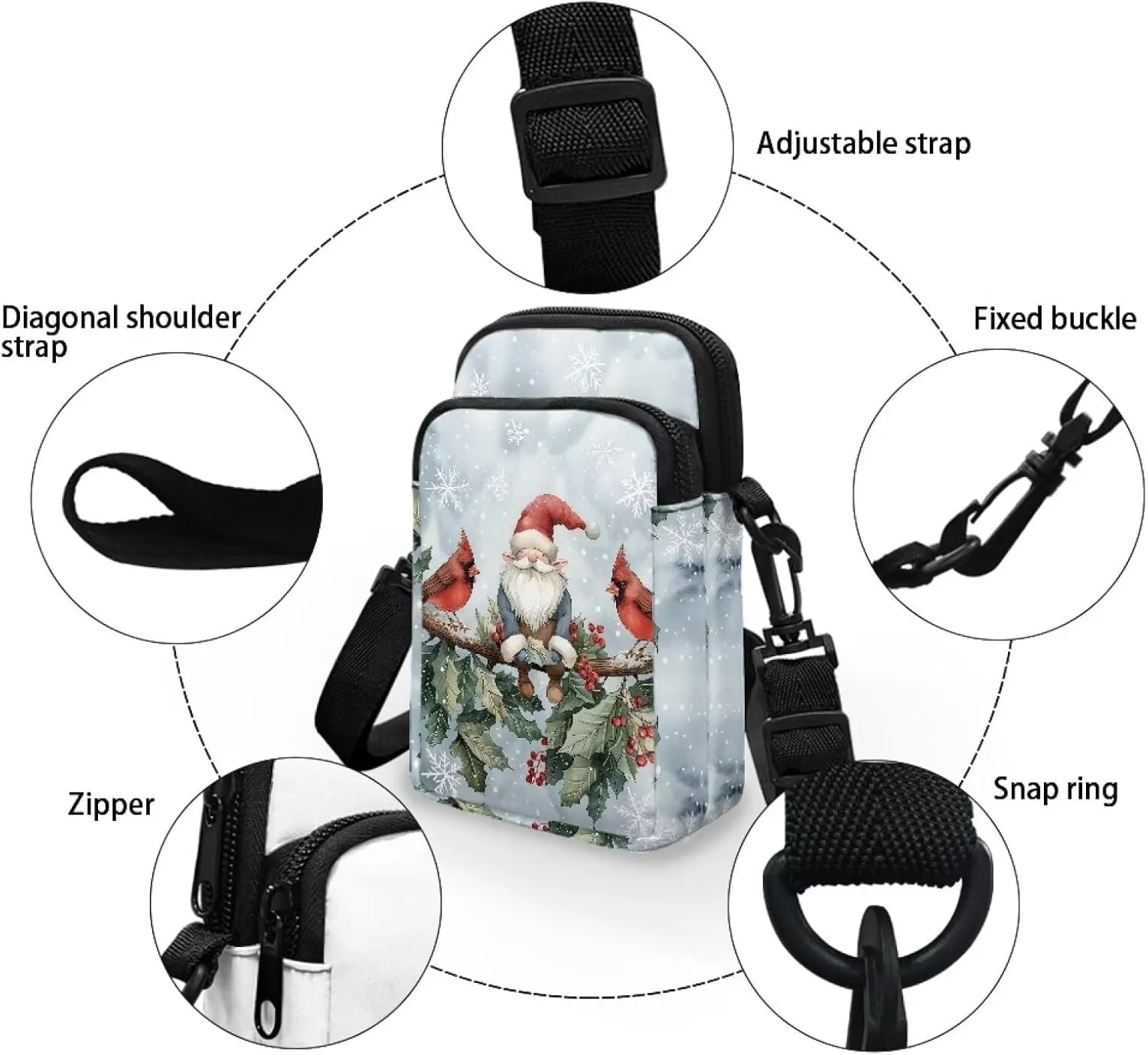 Crossbody Backpack for Women Sling Bag with Adjustable Strap Women Cross Body Chest Bag Mini Purse