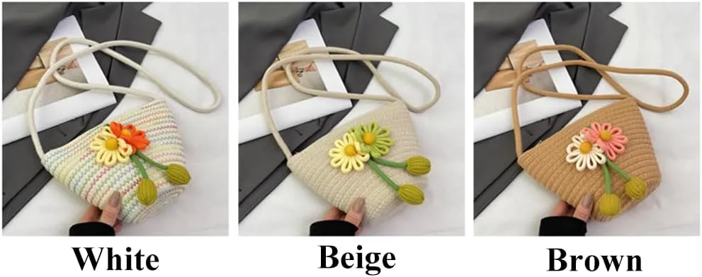 Crossbody Bag for Women Cotton Woven Bag Clutch Purse Travel Beach Handbag Shoulder Bag Hobo Purse for Holiday Beige