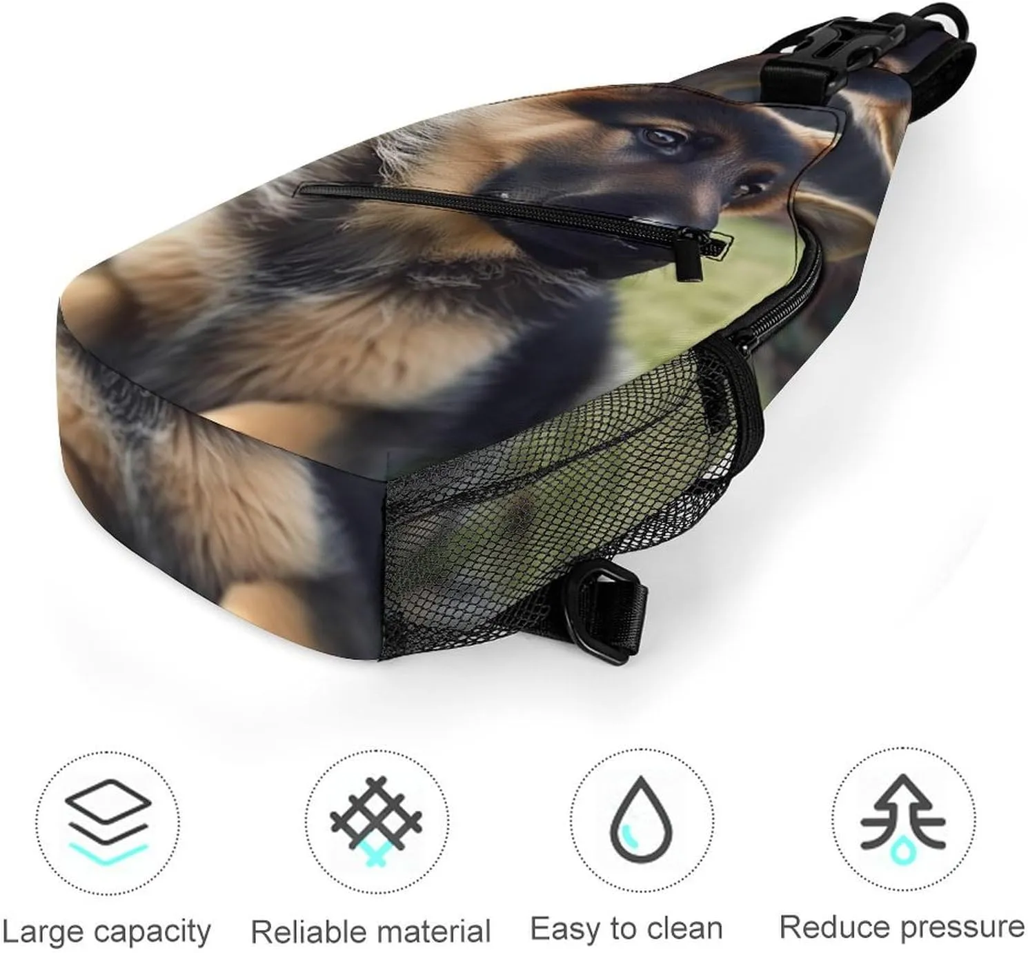 Crossbody Bag for Women Men Chest Bag Harp Seal Painting Sling Bag Crossbody Shoulder Bag Sling Backpack