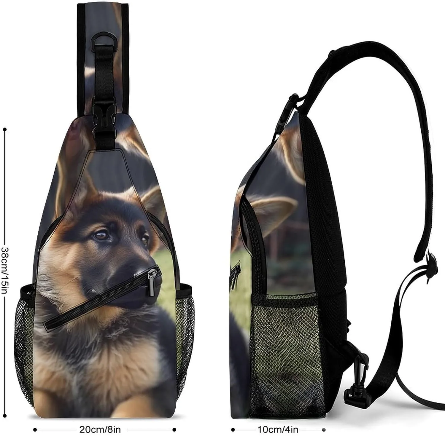 Crossbody Bag for Women Men Chest Bag Harp Seal Painting Sling Bag Crossbody Shoulder Bag Sling Backpack