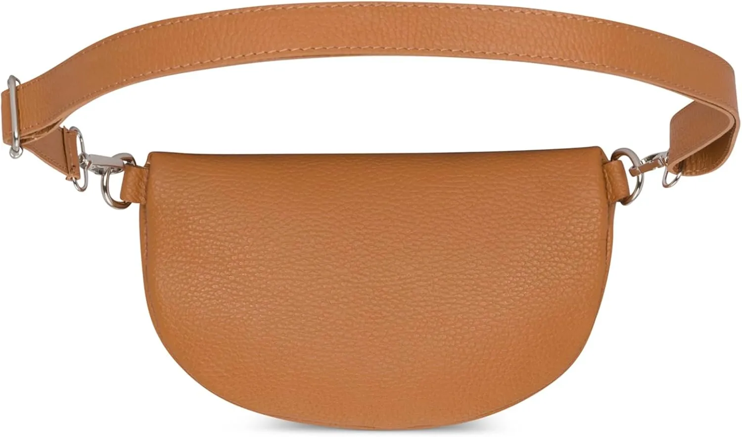 Crossbody Bag - Genuine Leather - Fanny Pack - Shoulder Sling Bag - Made in Italy, Sold in U.S. by Idalia (Brown, Small)