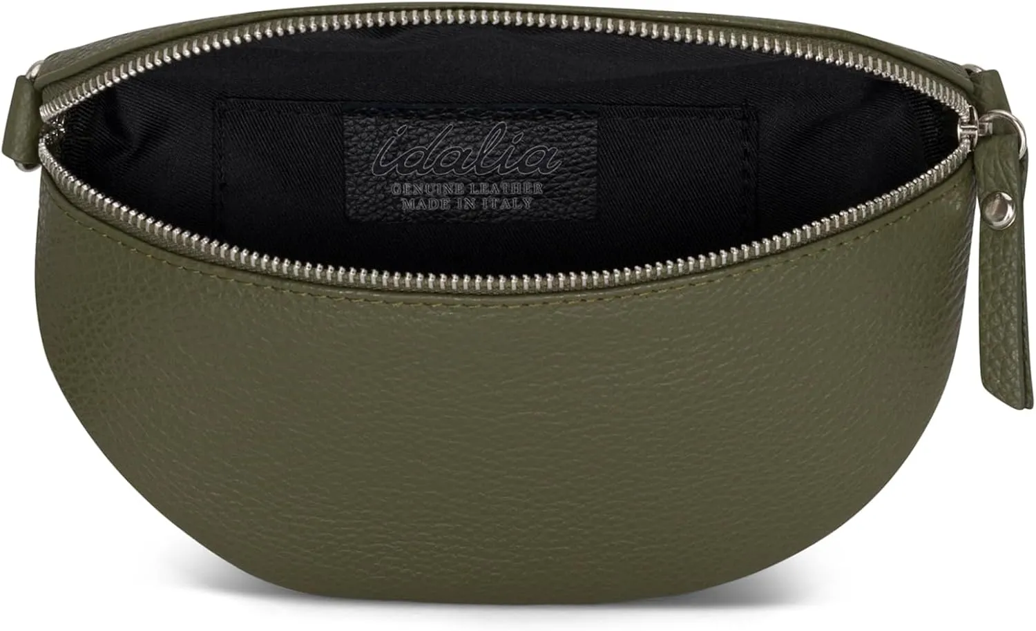 Crossbody Bag - Genuine Leather - Fanny Pack - Shoulder Sling Bag - Made in Italy, Sold in U.S (Forest Green, Large)