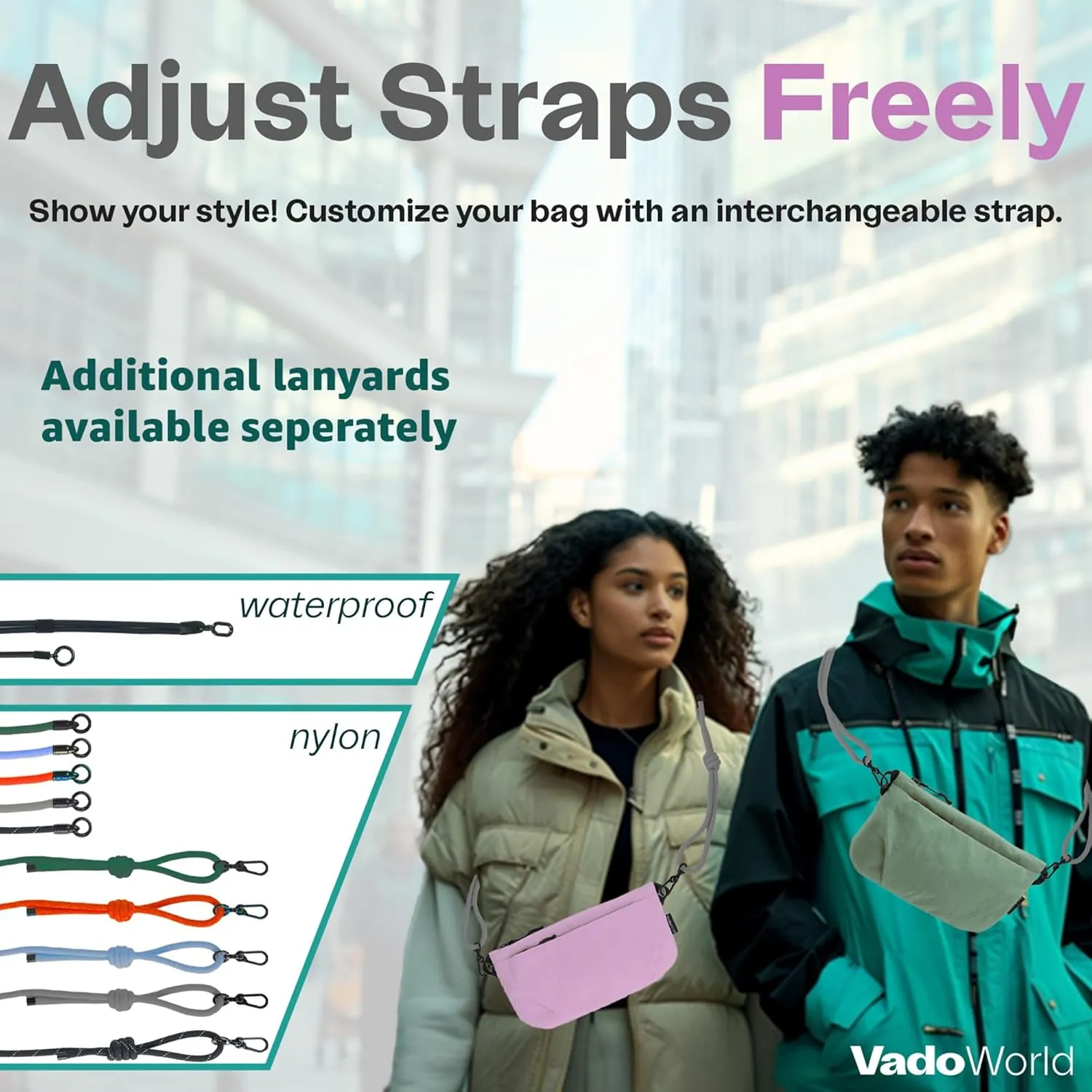 Crossbody Bag, Lightweight Sacoche Phone Bag, Portable Sling Bag with Adjustable Strap and Multi-Pockets for Travel