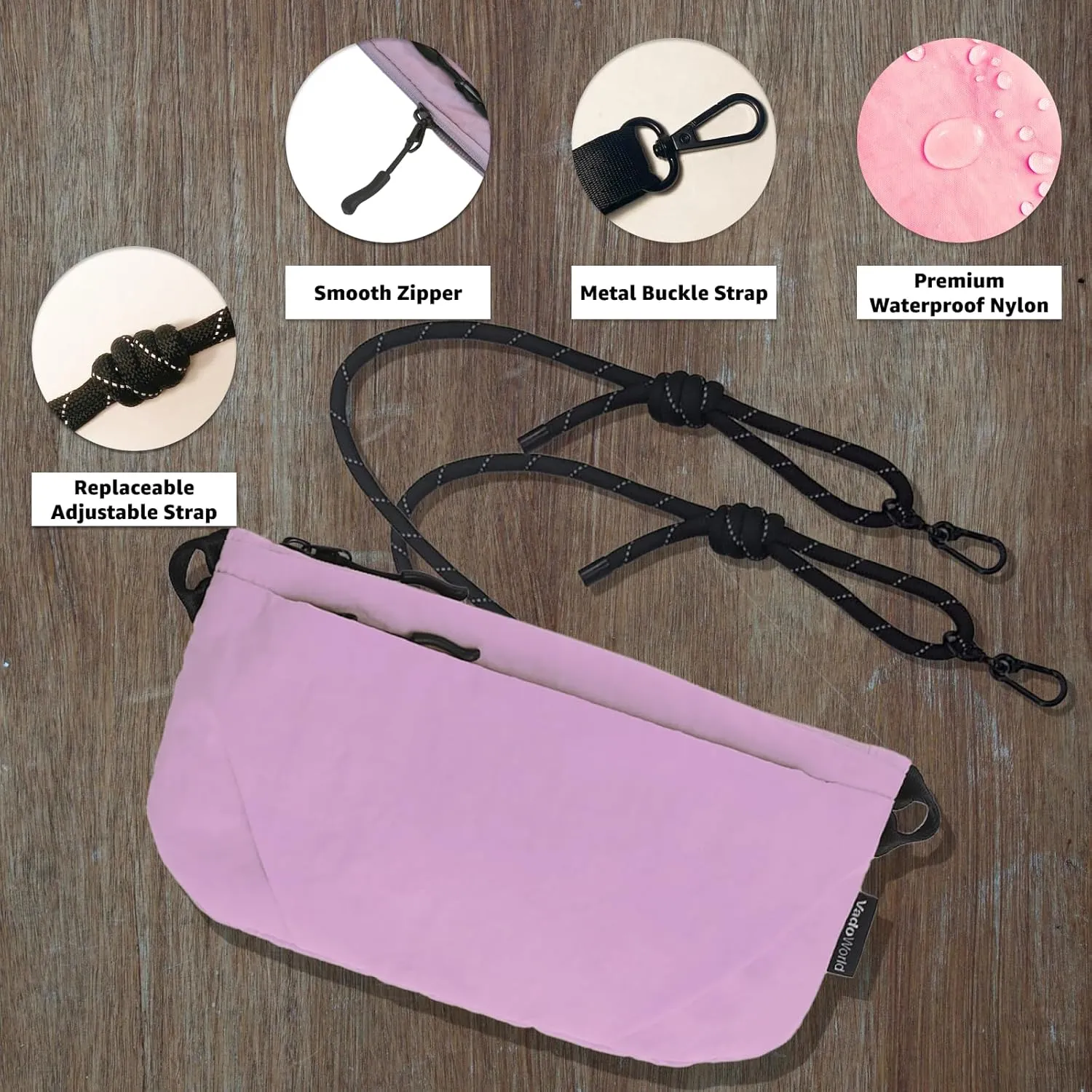 Crossbody Bag, Lightweight Sacoche Phone Bag, Portable Sling Bag with Adjustable Strap and Multi-Pockets for Travel