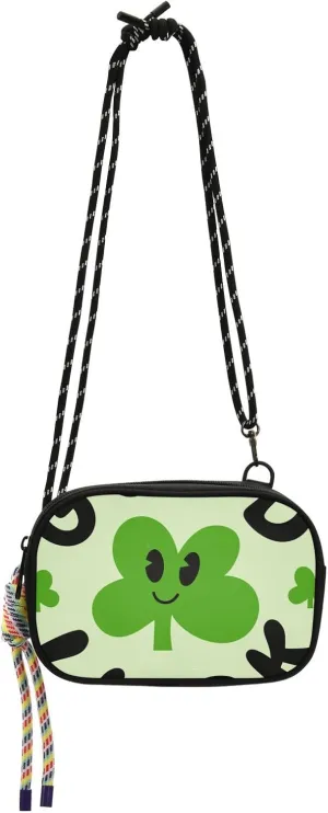 Crossbody Bag Lucky Clover Green Leaf Lovely Cell Phone Purse Wallet with Credit Card Slots Multicolor Handbag with Adjustable Strap Fits Phone Keys And More