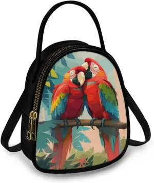 Crossbody Bag Phone Purse Handbag for Women, Dog Couple Print Shoulder Travel Purse, Animals Sling Bag PU Leather