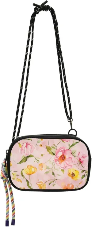 Crossbody Bag Romantic Light Flowers Cell Phone Purse Wallet with Credit Card Slots Multicolor Handbag with Adjustable Strap Fits Phone Keys And More