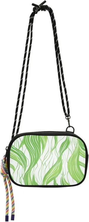 Crossbody Bag Seaweed Line Art Cell Phone Purse Wallet with Credit Card Slots Multicolor Handbag with Adjustable Strap Fits Phone Keys And More