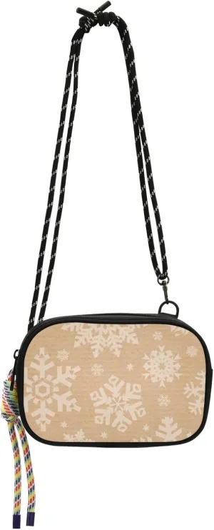 Crossbody Bag Snowflakes on Cardboard Background Cell Phone Purse Wallet with Credit Card Slots Multicolor Handbag with Adjustable Strap Fits Phone Keys And More