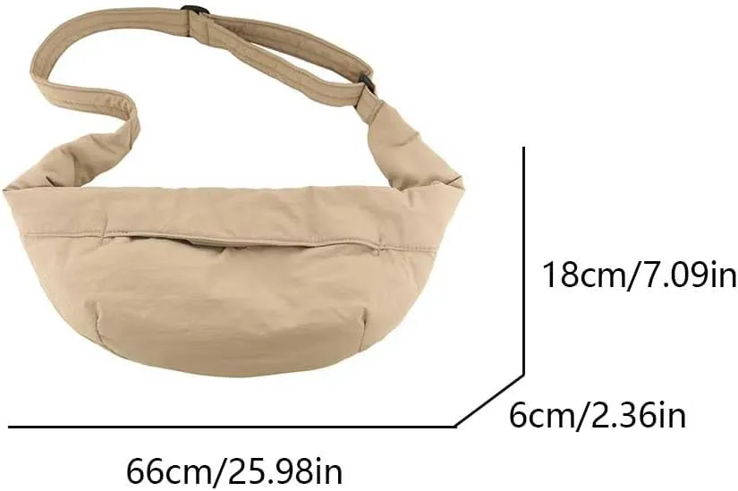 Crossbody Bags for Women Trendy Shoulder Bag Lightweight Dumpling Bag Crescent Hobo Sling Bag for Men Women
