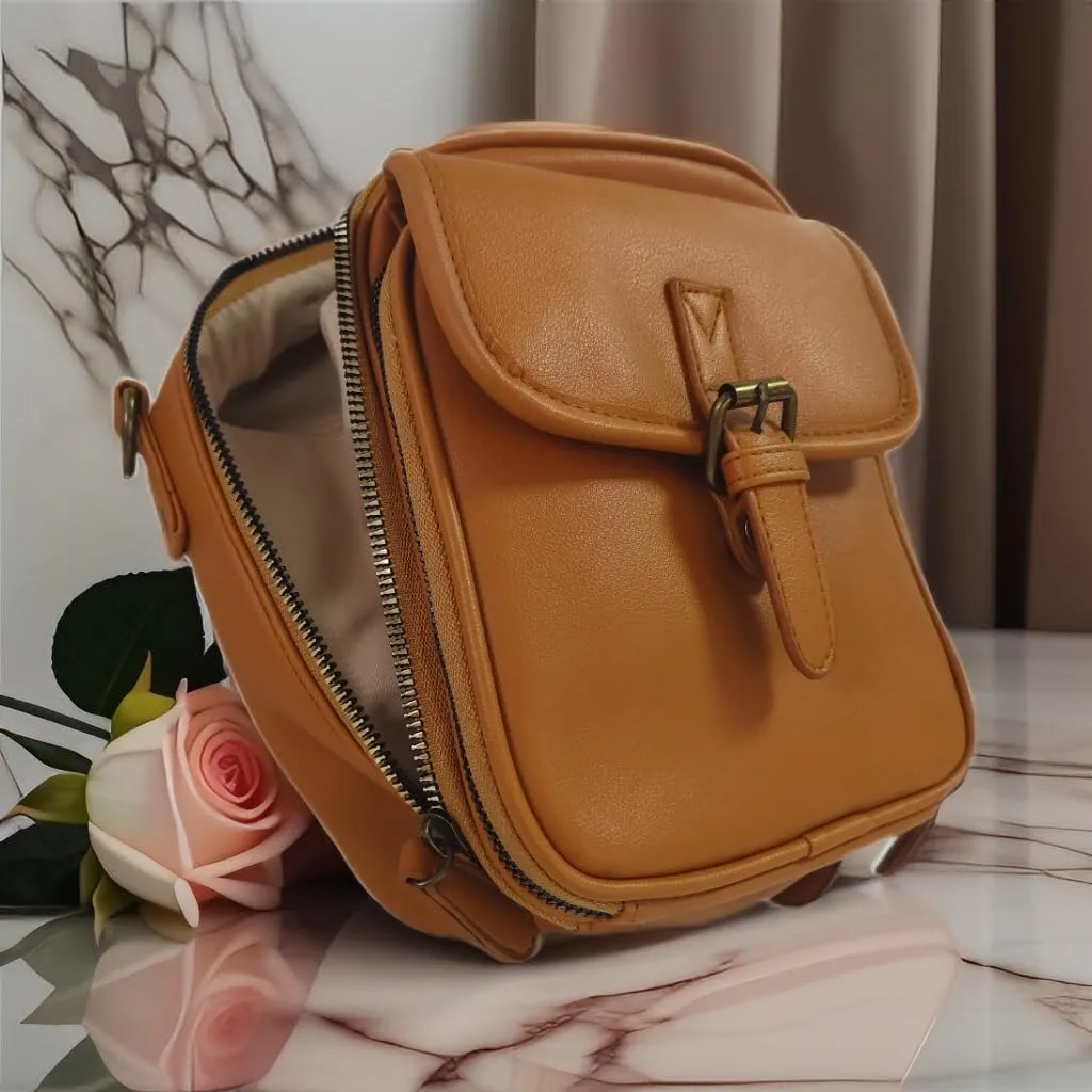 Crossbody Leather Bag, Women's PU Crossbody, Wallet Essentials (Purple 5.91 * 3.54 * 7. 87 inches)