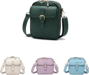 Crossbody Leather Bag, Women's PU Crossbody, Wallet Essentials (Purple 5.91 * 3.54 * 7. 87 inches)