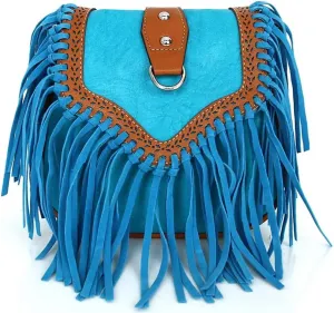 Crossbody Purse for Women Boho Bag with Tassel Vintage Hobo Bag Suede Fringe Bohemian Shoulder Handbag for Travel