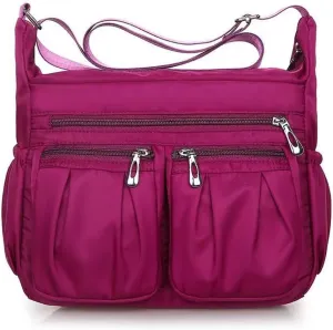 Crossbody Purse for Women Waterproof Shoulder Bag Multi Pocket Top Handle Satchel Casual Hobo Handbag Messenger Bag