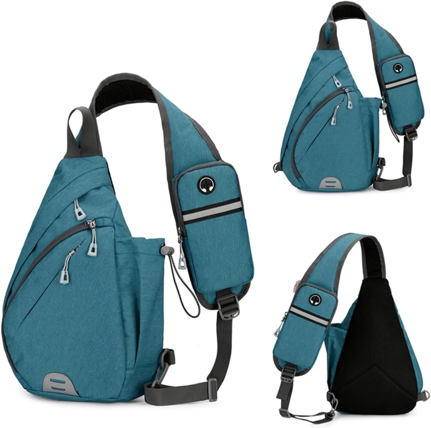 Crossbody Sling Backpack Sling Bag for Men Women Travel Hiking Chest Bag Daypack (Green)