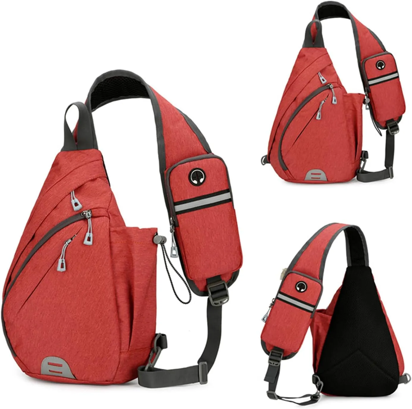Crossbody Sling Backpack Sling Bag for Men Women Travel Hiking Chest Bag Daypack (Orange)