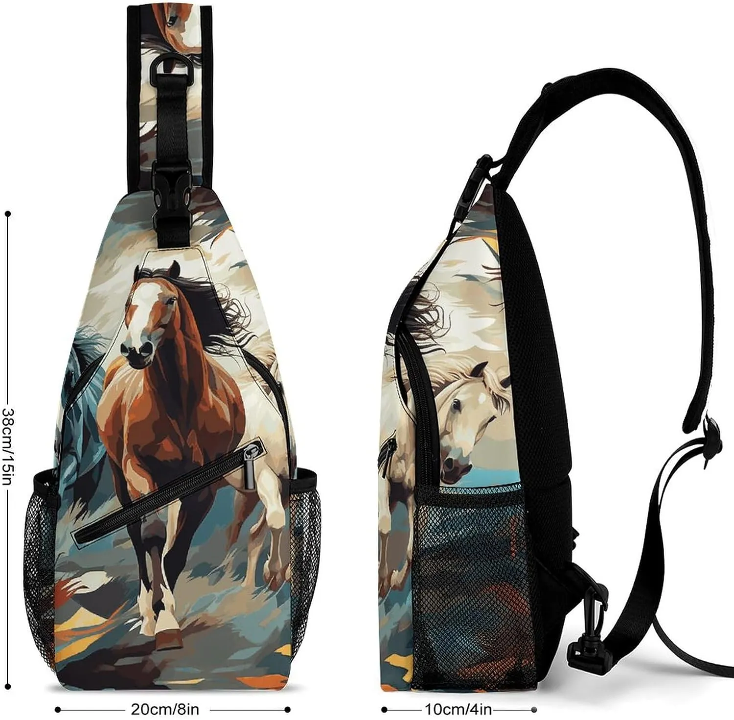 Crossbody Sling Bag Daisy Blue Backpack Sling Bag Travel Hiking Chest Bag Shoulder Bag Daypack