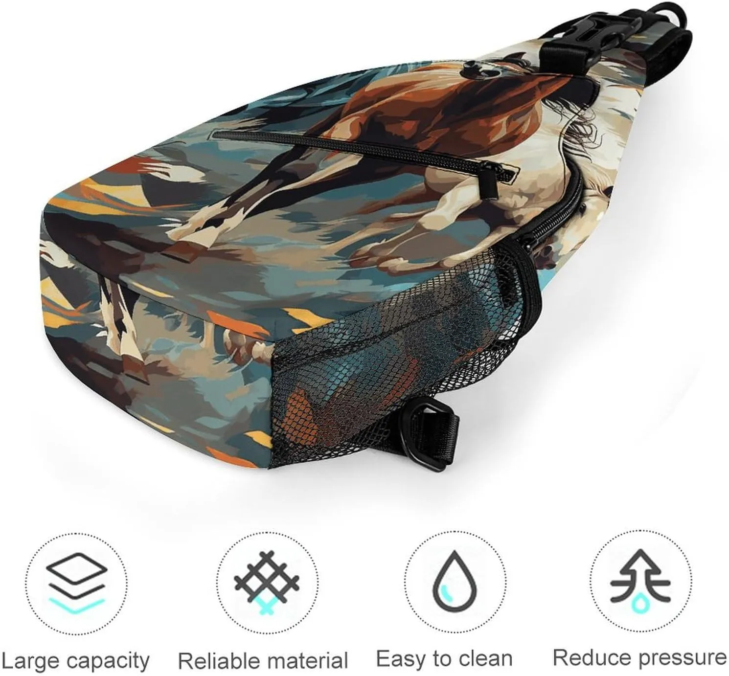 Crossbody Sling Bag Daisy Blue Backpack Sling Bag Travel Hiking Chest Bag Shoulder Bag Daypack