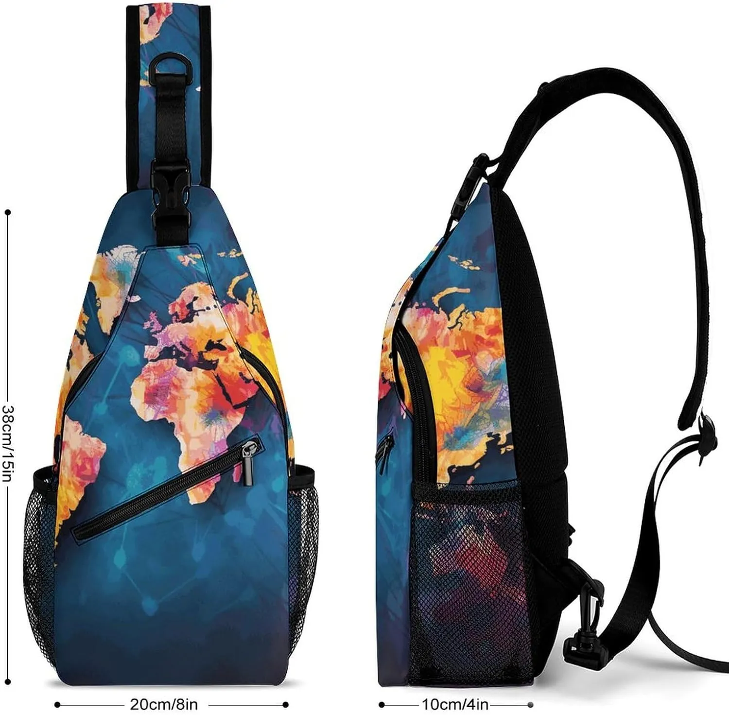 Crossbody Sling Bag Daisy Blue Backpack Sling Bag Travel Hiking Chest Bag Shoulder Bag Daypack