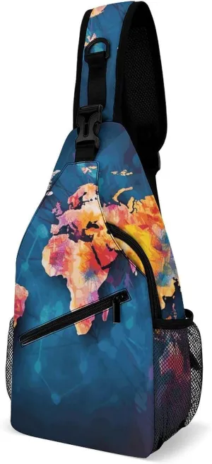Crossbody Sling Bag Daisy Blue Backpack Sling Bag Travel Hiking Chest Bag Shoulder Bag Daypack