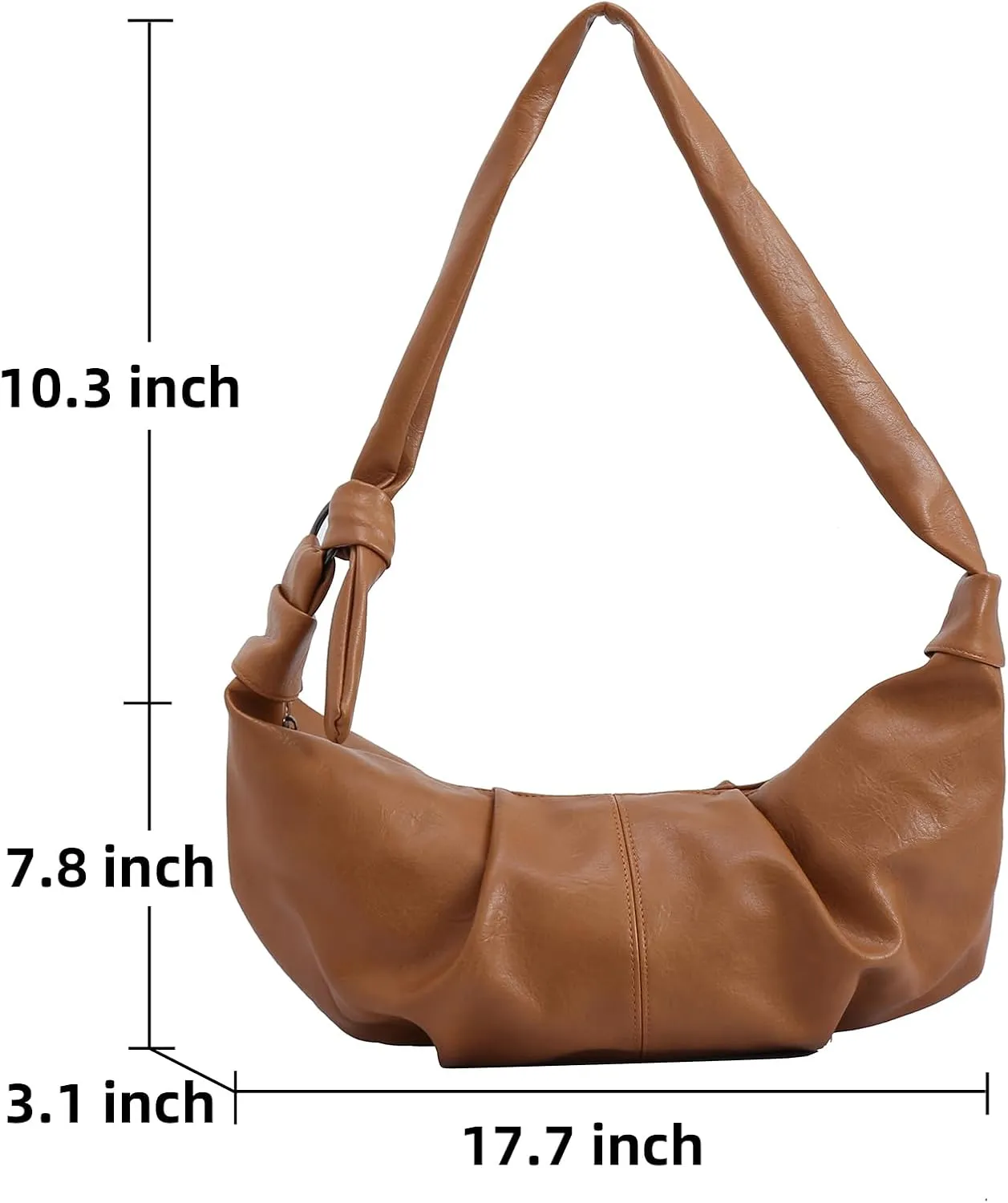 Crossbody Sling Bag for Women, Retro Soft Large Shoulder Handbag Dumpling Purse