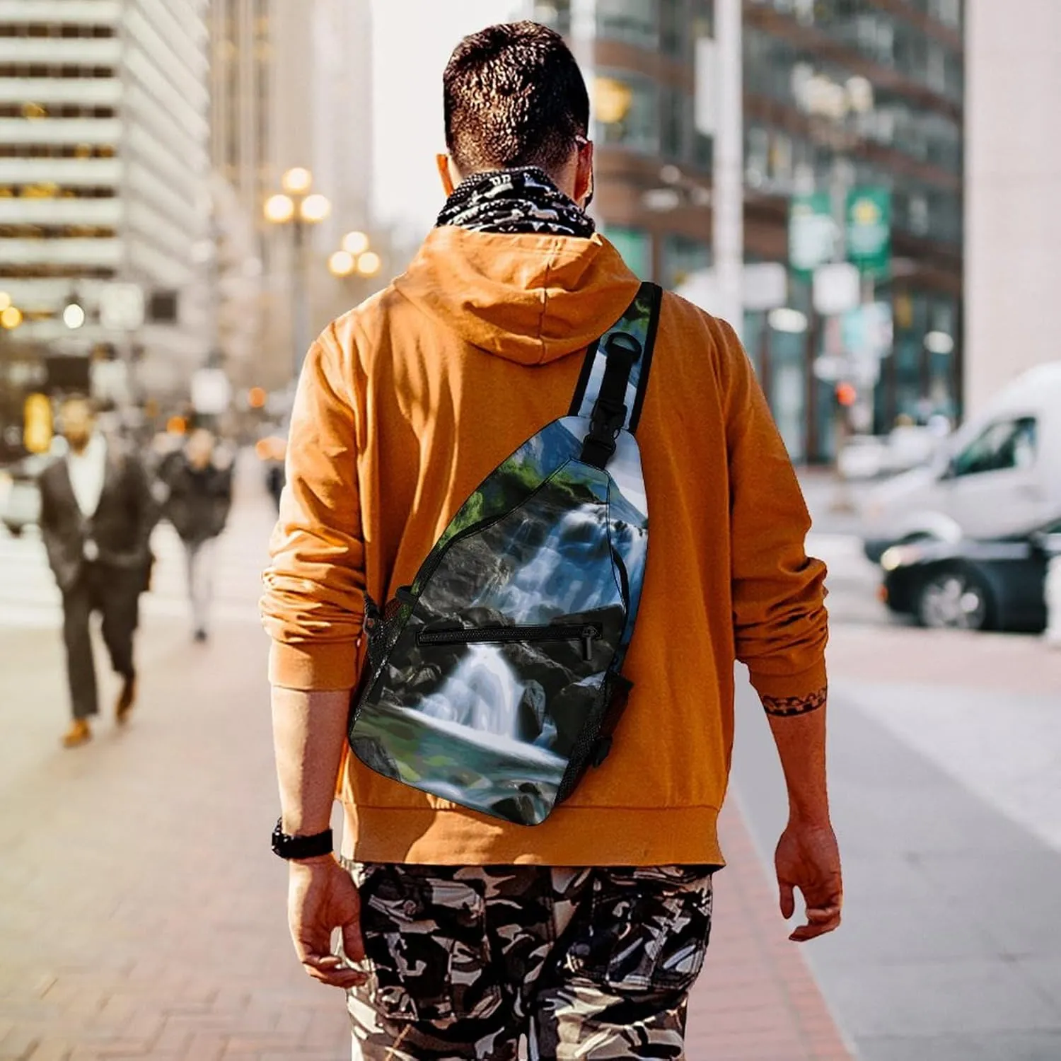 Crossbody Sling Bag Whale Backpack Sling Bag Travel Hiking Chest Bag Shoulder Bag Daypack
